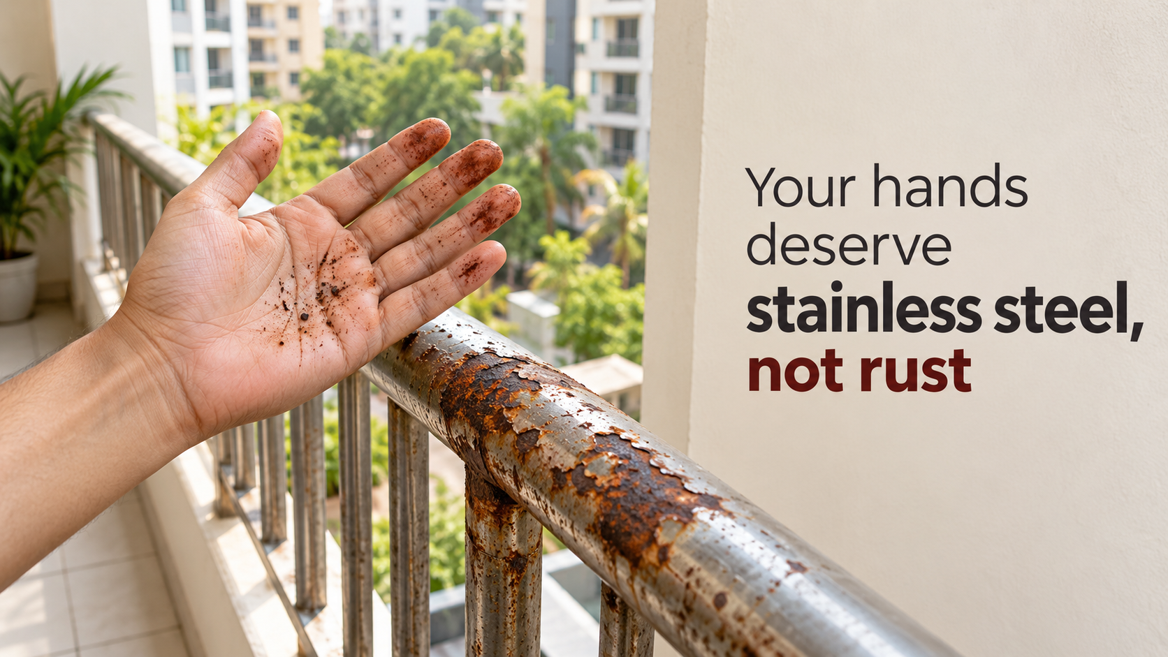 Your hands deserve stainless steel, not rust